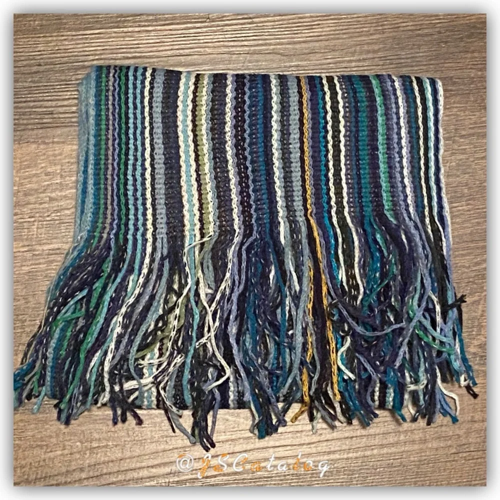 Colorful Striped Knit Scarves